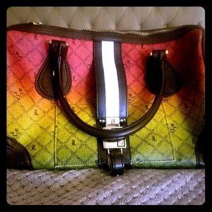 Lamb ombre leather bag